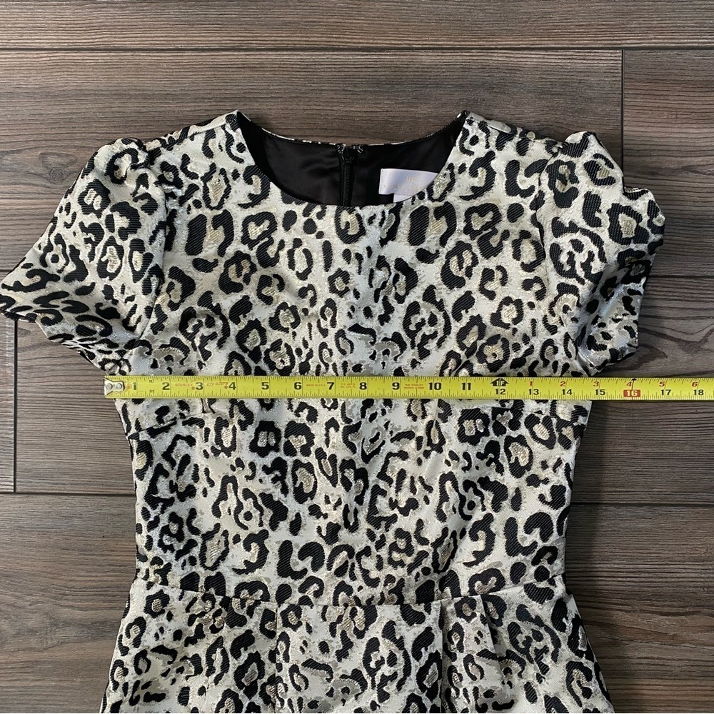 Rachel Parcell Metallic Leopard Print Puff Sleeve Dress - Picture 10 of 13